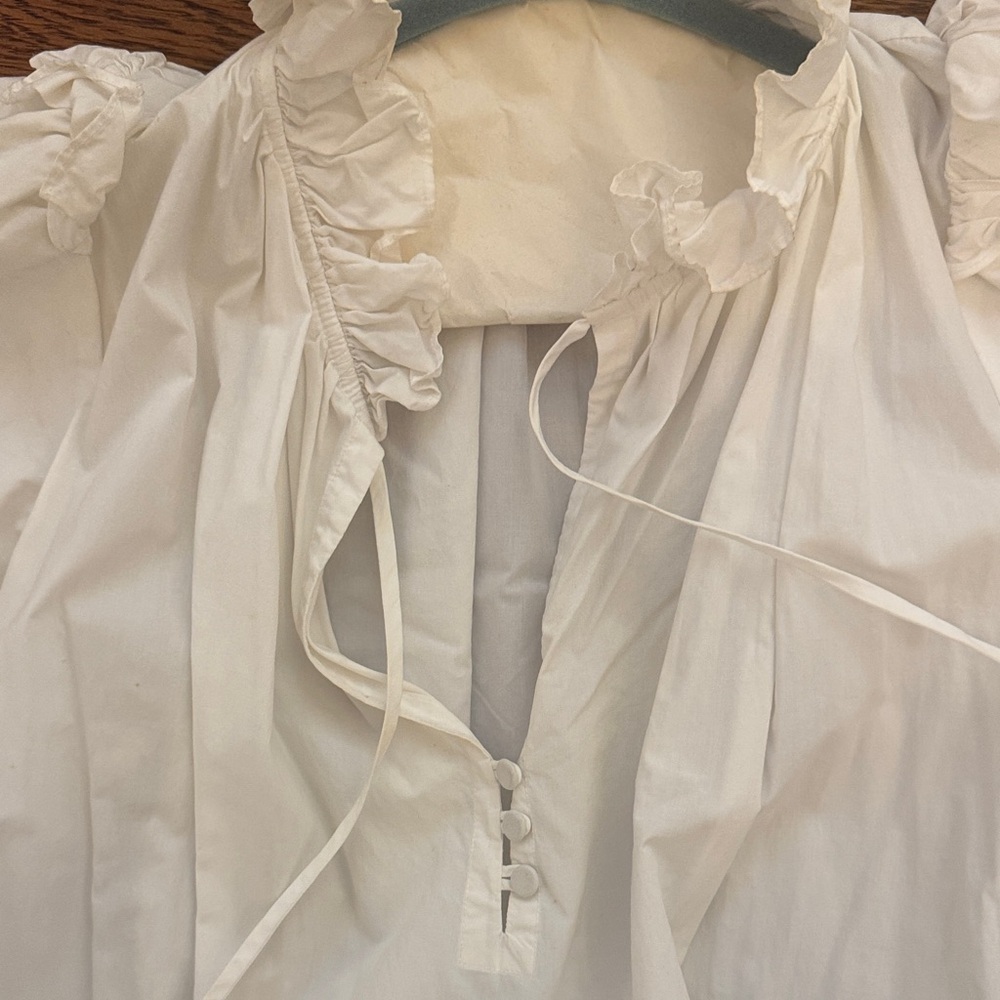 HUNTER BELL Cream Ruffle Dress - Picture 3 of 4